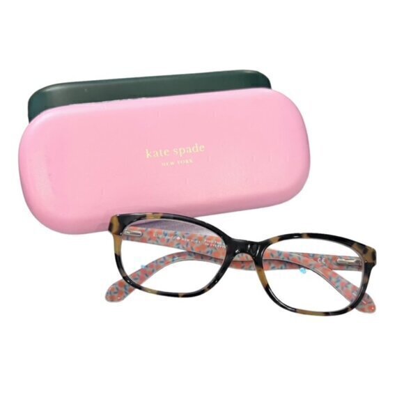 Kate Spade Women's Eyeglasses Brylie 2NL Tortoise Frame 135 with Pink Green Case - Picture 1 of 12